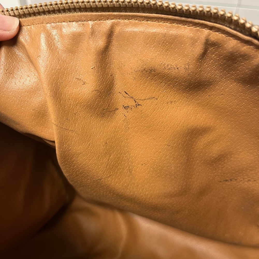 Celine Tan and Brown Duffel Bag, GUC, unisex bag, check pics for rubbed, 19x12” - Picture 14 of 16